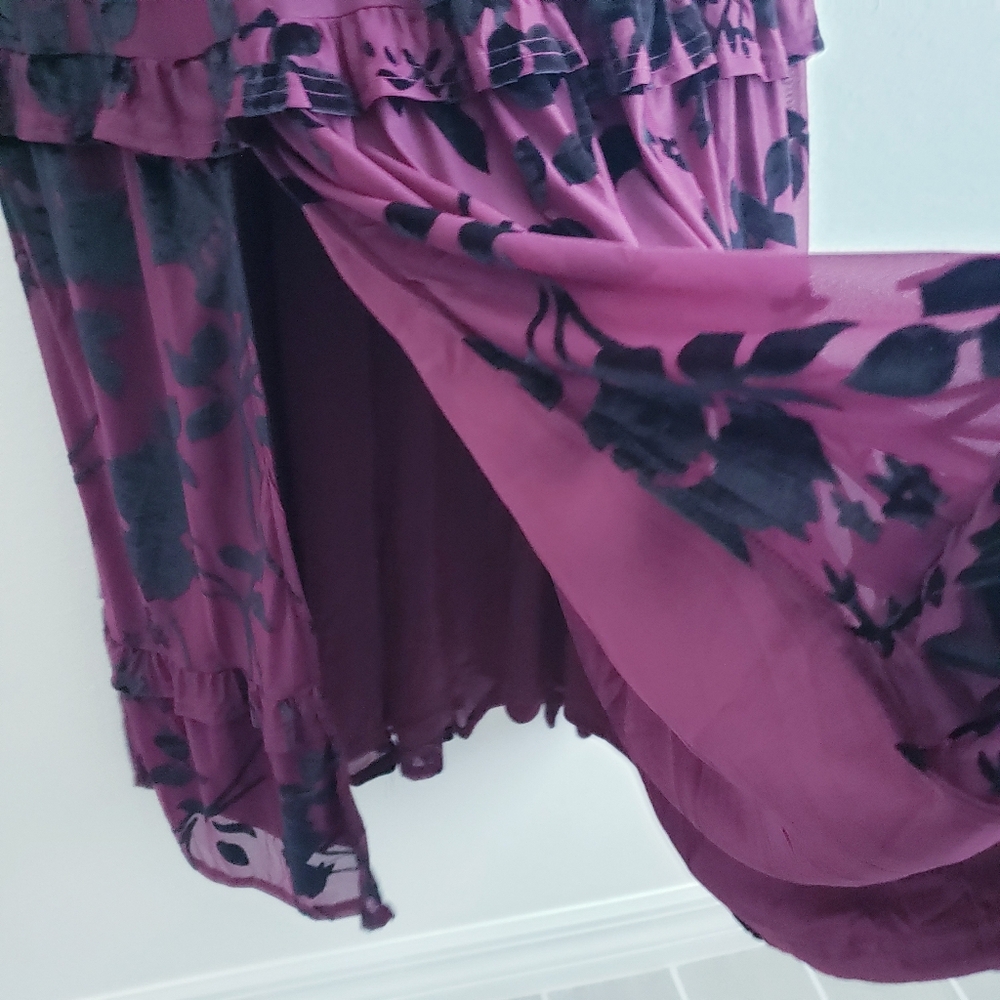 Baltic Born Liana Velvet Embossed Maxi Dress New Without Tags - Picture 7 of 8